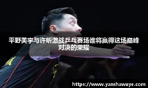平野美宇与许昕激战乒乓赛场谁将赢得这场巅峰对决的荣耀